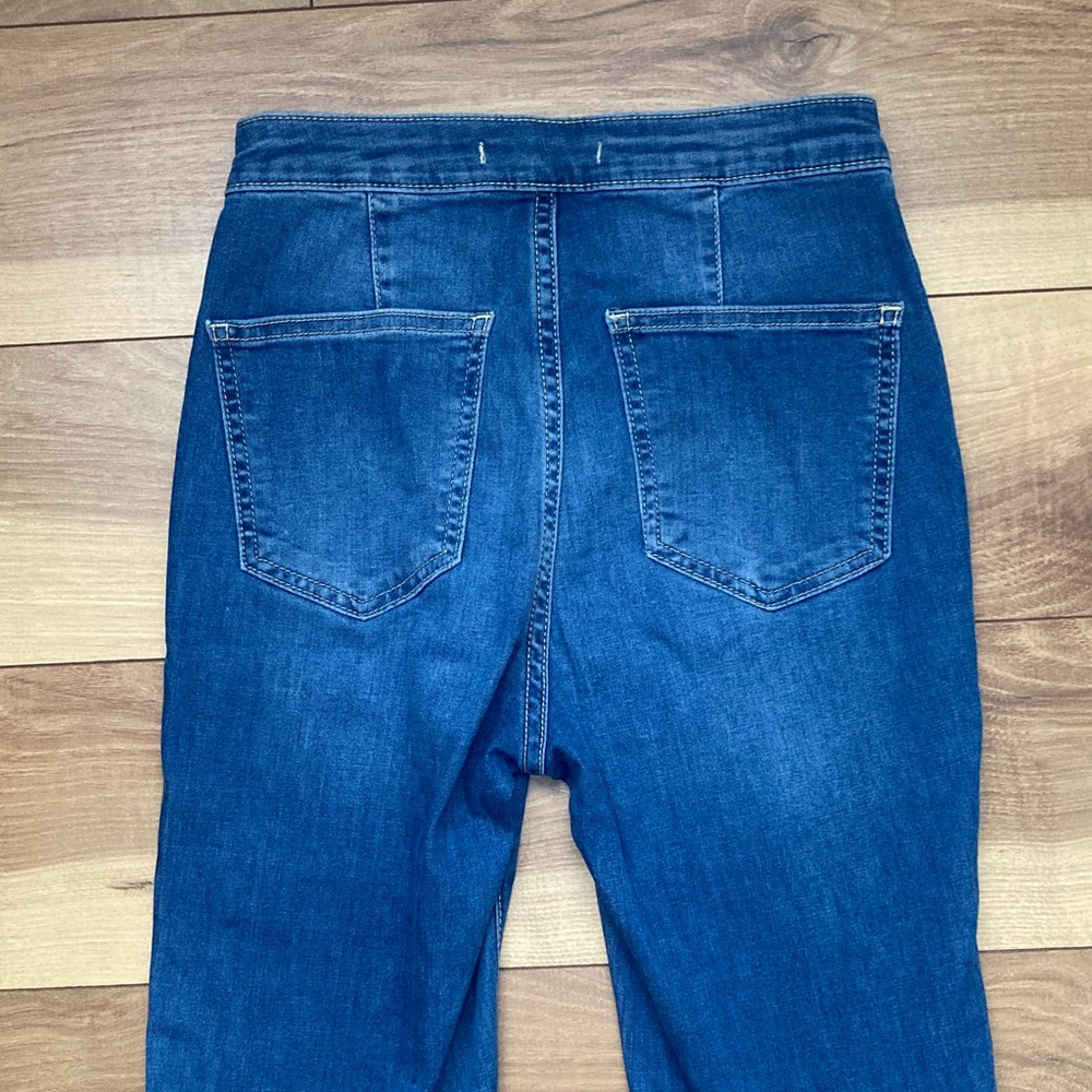 Free People Just Float On Blue Flare Jeans - Picture 10 of 14